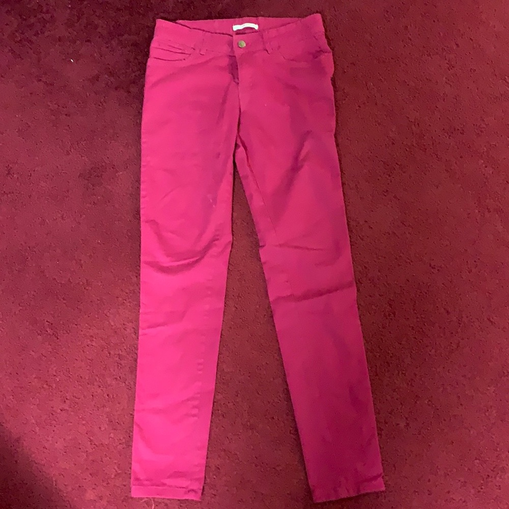 Pink skinny jeans